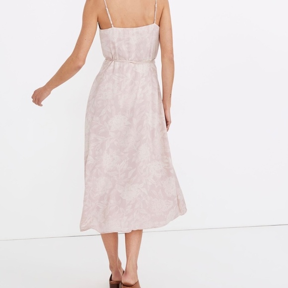 Madewell Crepe Cami wrap dress in Pindot Blooms size M - Picture 2 of 7